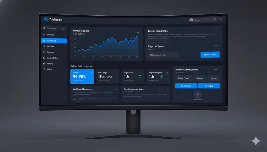 Bluehost Review 2026: Best Hosting for New Sites? 15 Bluehost user dashboard showing WordPress hosting management tools.