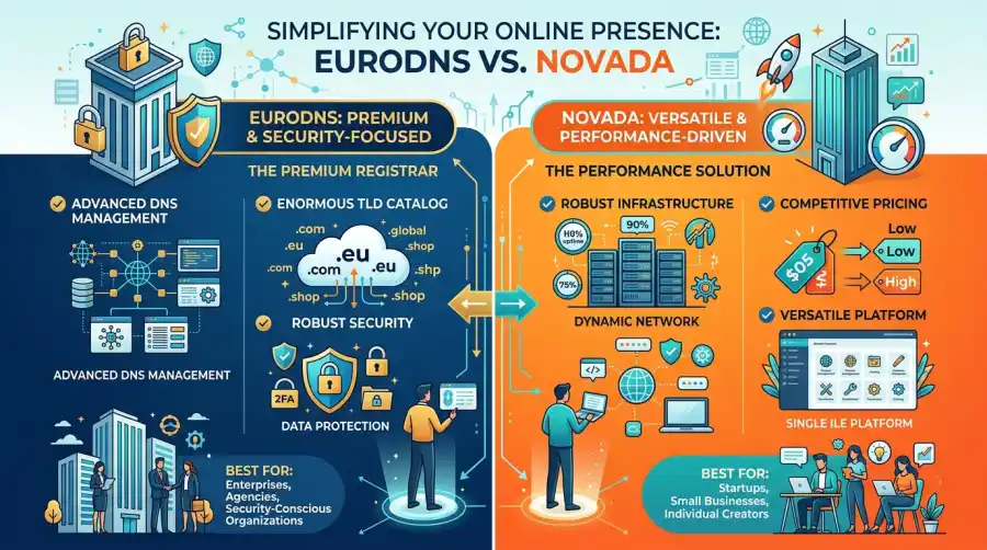 EuroDNS vs Novada comparison review